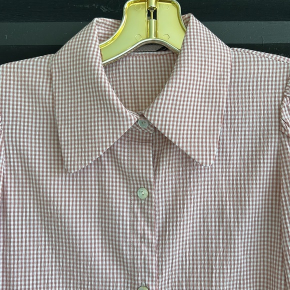 Tuckernuck Pink Checked Top - Picture 2 of 6